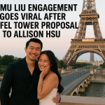 Simu Liu engagement, Allison Hsu proposal, Paris engagement, Marvel star engagement, celebrity news 2025